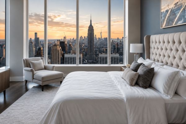 bedroom in apartment in New York City