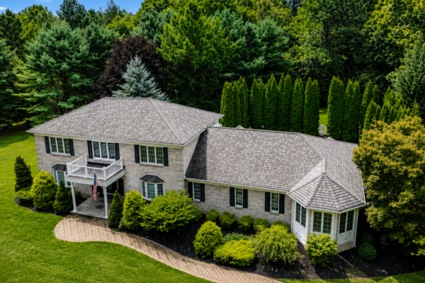 aerial shot of home in New Jersey